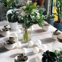 Sneeuwvlok Afstandsbediening LED USB Cotton Ball Light Garland