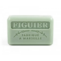 A natural, handmade Marseille soap bar with a fig tree scent, made in Marseille, France.