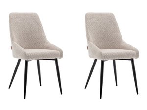 Eetkamerstoel Oscar Boucle Beige Set van 2