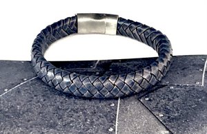 Men's bracelet braided leather jeans