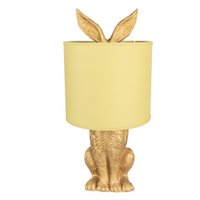 Table lamp Rabbit Ø 20x43 cm Gold-colored Polyresin Desk lamp