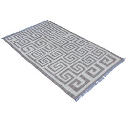 Tapis Kilim gris fumé moderne