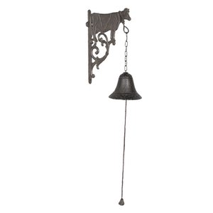 Ouderwetse Deurbel Koe 10x19x25 cm Bruin IJzer Tuinbel