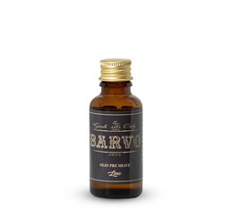  Pre-shave oil with lime scent, suitable for use before shaving to soften and prepare the skin.