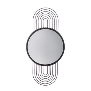 Spiegel rond Swipe, zwart H.62 cm