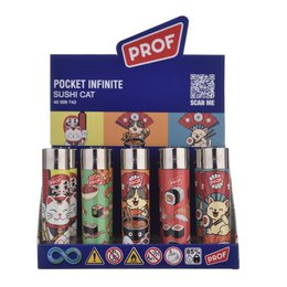 Briquet PROF Rechargeable à Pierre Sushi Cat