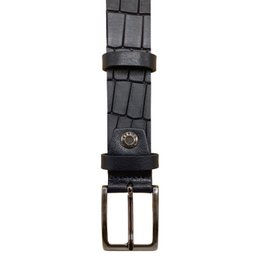 3 cm breiter Ledergürtel mit Krokoprägung in 6 Farben - Damengürtel oder Herrengürtel