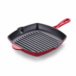 Rosmarino Gietijzeren Grillpan - Rood - 27cm