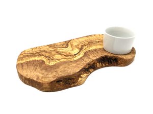 Burger board RUSTIC including porcelain bowl, approx. 30 - 34 cm