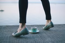 Tazza e piattino Bird Blue