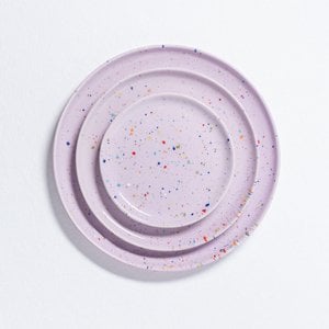 New Party Bread Plate 17cm Lilac