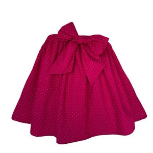 Mädchenrock mit Tupfen und Scheife pink