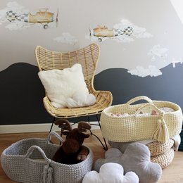 Moses Basket - Lysegrå