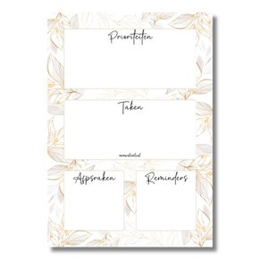 Dagplanner A5 prioriteitenlijst