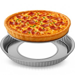 RVS quichetaartvorm met hefbodem 28 cm