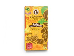 Indian ChocDelight 68% with coconut milk and roasted almonds - Vegan chocolate, no added sugar & gluten free Copy