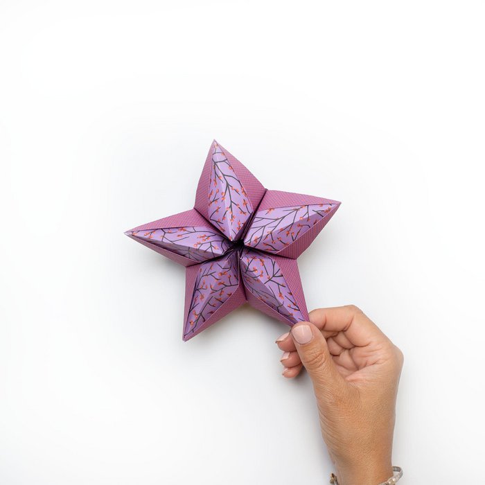 PATIKIL 520 Feuilles de Bandes de Papier Étoile Origami, 5 Bandes de Papier Étoile Simple Face Dégradé Bleu Violet Blanc pour la Décoration, Travaux