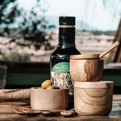 Pot of Teak with Spoon