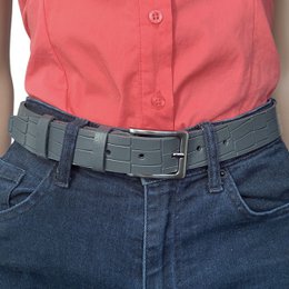 3 cm breiter Ledergürtel mit Krokoprägung in 6 Farben - Damengürtel oder Herrengürtel