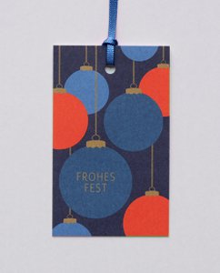 Christmas Baubles gift tag
