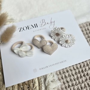 Mini -Gummibänder | Valentine Beige