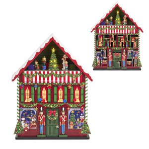LED MUS.XMAS HOUSE ADVENT CALENDAR 55,5CM batt.op