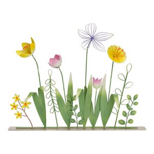 Blumen aus Metall, Bunt (B/H/T) 30x23x4cm