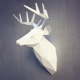 Testa di cervo fai-da-te - Grigio