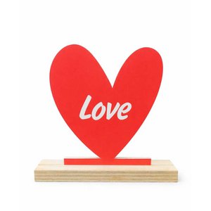 Decoplaatje – Hart – met houder