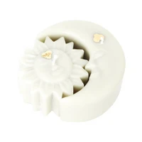 Candle white 'to the sun and moon' in craft box