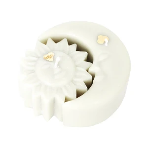 Kerzen weiß 'zu Sonne und Mond' in Bastelschachtel