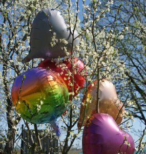 Folienballons Herzen 37 cm matt