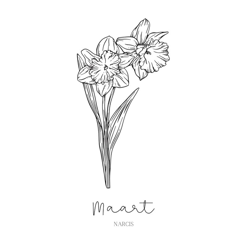 Geburts-Blumenfliese | September