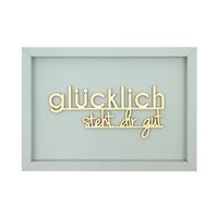 LUCKY SUITS YOU - frame card wood lettering magnet