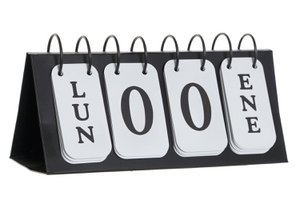 KALENDER METAAL 27X10X13,5 KALENDER METAAL NEGRO LD177989