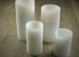 Zonde! Plaats permanente kaarsenvink tein houder wit ∅ 8 cm