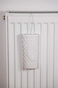 Keramische luchtbevochtiger veer wit Isabelle Rose