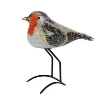 Sculptuur Roodborstje glas