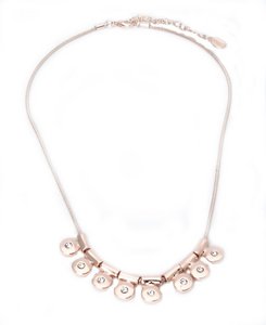 Metalen collier met rosé gouden plating