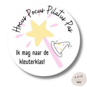Leckerli-Aufkleber | Hokuspokus Pilatuspass | Rosa | 20 Aufkleber pro Blatt