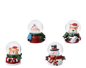 Shaking ball polyresin Christmas figure
