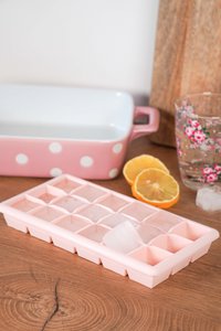 Pastelroze siliconen ijsblokjesvorm 20x11x3 cm Isabelle Rose