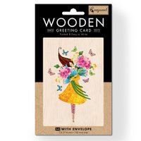 The Hug Wooden folded greeting card