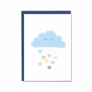 Folded card up, CLOUD blue