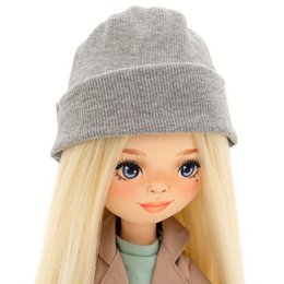 Blødt legetøj, søde søstre - tøjsæt: beige grøftfrakke (35 cm)