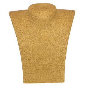 Schmuckbüste klein, Sisal, Braun