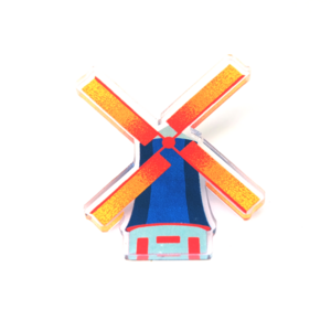 Dutch Windmill Pin Badge