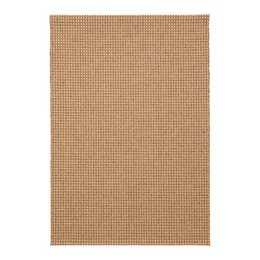  Rectangular indoor/outdoor rug in beige with a woven texture, available in multiple sizes.