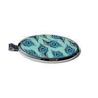 Peacock Feathers : Designer Magnetic Phone & Key Holder, for purse, car, home