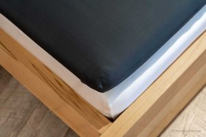 Dunkelblaues Bambus-Spannbetttuch für Premium-Matratzenauflage – 400TC Tanboocel – 100 % Bambus – Space Blue